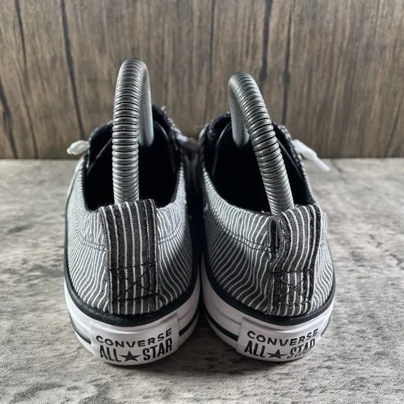 Converse Black and White Striped Sneakers - Picture 6 of 9